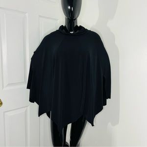 Black Pullover Poncho Shawl